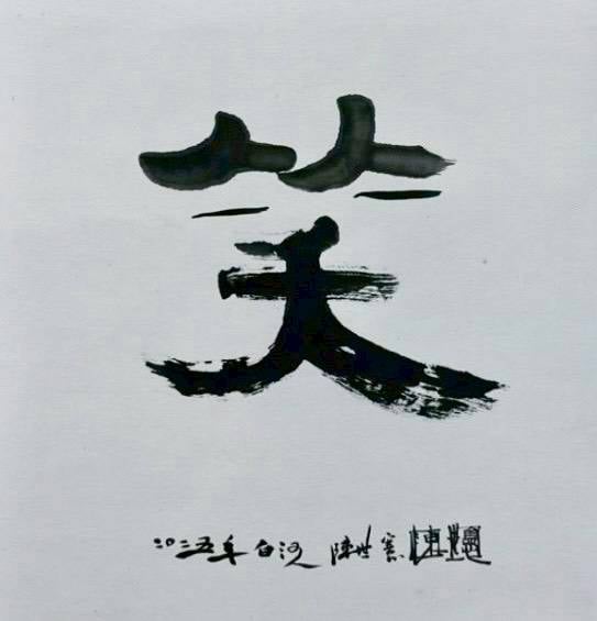 4陳世憲所創作的書法叫做意象書法這個孝子中間兩個細的橫畫就是笑咪咪的眼神 - 報新聞 Mega News