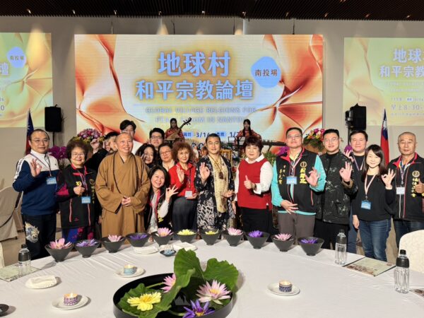 ▲玉靈千手觀音院謝玉慧院長再次號召各界宗教與學者齊聚，以愛與和平理念推動「五教本一」共善願景。（照片／現場拍攝）