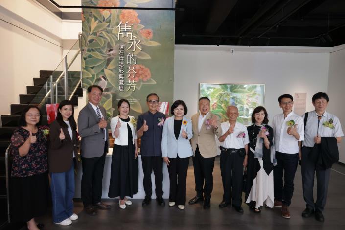 張麗善縣長出席陳石柱膠彩典藏展開幕活動，邀民眾感受雲林人文之美。